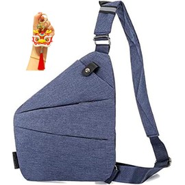 Wander Anti Theft Bag, Personal Flex Bag, Anti Theft Travel Bag for Women, Anti-Theft Travel Bag (Blue left)