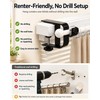 Bobuuii No Drill Curtain Rod Brackets, Inside/Outside Mount, Black 2