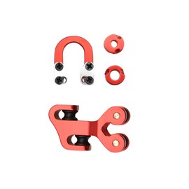 ZSHJG Compound Bow Accessory Set Bow String Cable Slide Metal D Loop Ring and Aluminium Peep Sight 1/8 Inch 3/16 Inch Hole Size Bow Accessory Set (Red)
