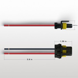 9005 9006 hembra adaptador arnés de cableado enchufes para faros delanteros antiniebla (paquete de 2)