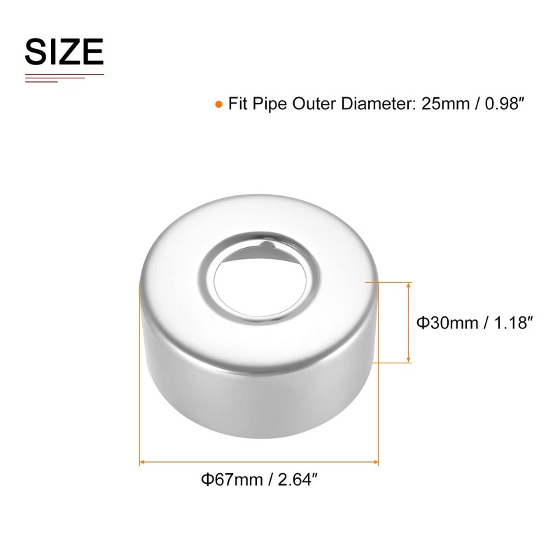 DTGN 67x30mm(DxT) Round Escutcheon Plate - Good for Bathroom Kitchen