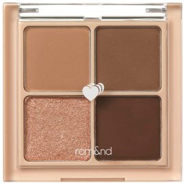 rom&nd Better than Eyes 4 Color Mini Palette, 03 Dry Ragras, Eye Shadow Palette, Daily Natural Shades, Blendable, Rich Colors, Velvety Texture, Matte 