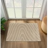 LUXE WEAVERS Modern Geometric Wave Beige 2x3 Area Rug