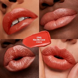 Revlon Super Lustrous - Lápiz labial cremoso superbrillante, regalo de maquillaje de labios, rellenos de calcetines, sensación hidratada en rojos y co
