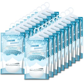 20 Pack Hanging Moisture Absorbers - Fagrance Free Dehumidifier Bags 500ml/16.9oz Capacity, Removes Moisture & Odors, Humidity Absorber Packs for Closet Bedroom Kitchen