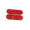 Motoforti 12cmx4cm Car Exterior Reflector Decal Reflective Sticker Red 2pcs