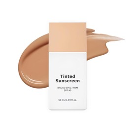 Tinted Fluid Sunscreen Face Moisturizing Broad Spectrum SPF 40 Korean Skincare 50ml (S210)