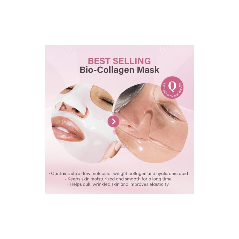 Quasi Collagen Glow Up Mask Hidratante Reafirmante 4 Piezas