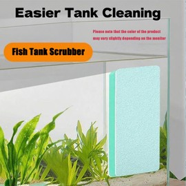 Zoewan 3 Pack Fish Tank Cleaning Tools, Aquarium Double Sided Sponge Brush, Glass Aquarium Scrubber Sponge - Dual Sided Surface Buildew Remover for Fish Tank (3.27"x1.57"x0.51") Non-Scratch EVA Pad