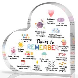 Mental Health Decor, Therapy Mental Health Decorations, Therapy Anxiety Decor Sign, Psychotherapy Affirmations Heart Acrylic Sign, Mental Health Gifts for Social Worker Classroom School Counseling