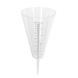 Kisangel Cone Rain Gauge: 20cm Outdoor Rainfall Meter | Ground-Spike Design with Dual-Scale for Gardening/Farming/Meteorology