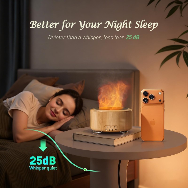SOLEILHOME Essential Oil Diffuser for Home: 500ML Aroma Diffuser with