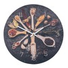 levandeo Wall Clock Wood 30 x 30 cm Round Birch