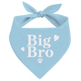 Big Bro Dog Bandana, Blue Pet Dog Scarf Accessories, Pregnancy Announcement Big Brother Baby Reveal, Pet Dogs Triangle Muffler, Pets Bandana for Small Medium Dogs, Pets Scarf