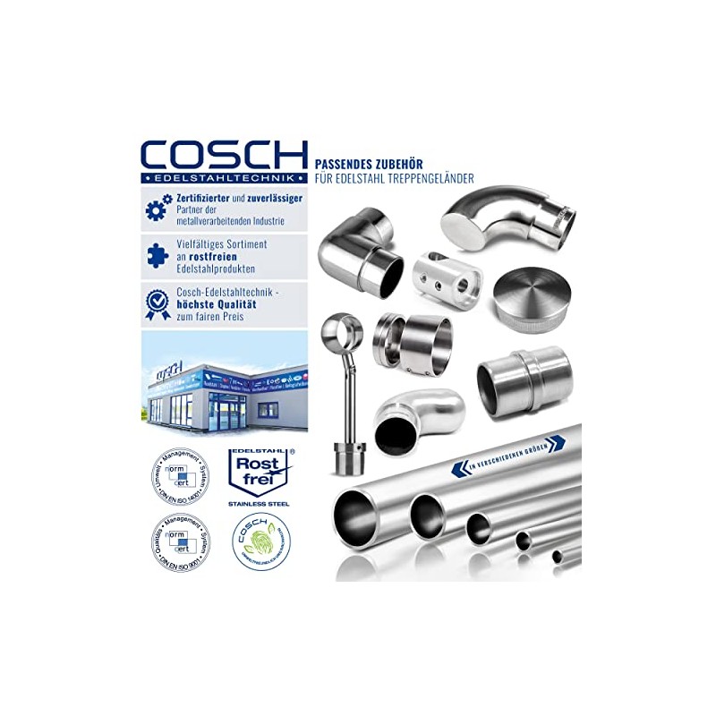 Cosch Edelstahl Handrail Holder Ball Ring Diameter 42.4 mm V2A