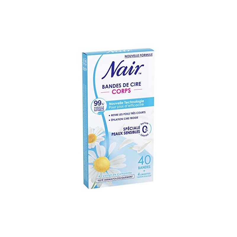 NAIR - Cold Body Wax Strip, Specially Designed for Sensitive