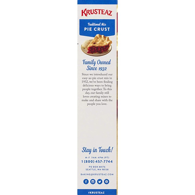 Krusteaz Traditional Light & Flaky Pie Crust Mix, 20 OZ