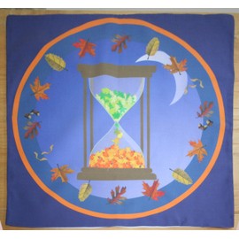 Altar Cloth or Tarot Mat - Autumnal Hourglass -Pagan or Wiccan Altar or Tarot Cloth for Rituals, Tarot Readings & Fortune-telling
