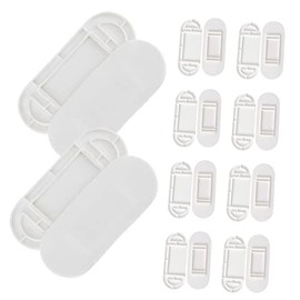 10 Soportes Autoadhesivos para Regleta De Enchufes Soporte De Pared Sin Perforaciones Fácil Instalación