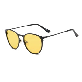 VIVIENFANG Retro Polarized Photochromic Sunglasses for men Women, Yellow Tinted Lens Night Driving Glasses Anti Glare VF2248D