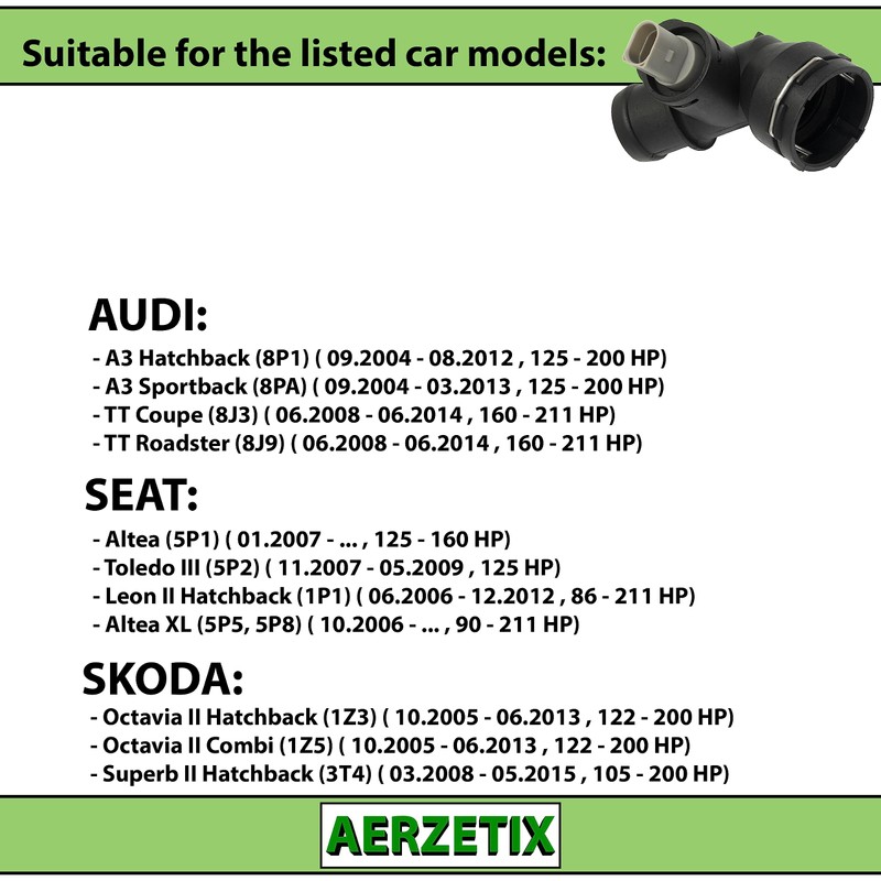 AERZETIX - C67181 - Coolant flange with gasket, sensor and