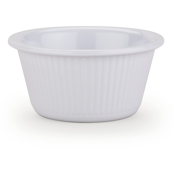 Carlisle FoodService Products Plastic Ramekins, Sauce Bowl For Catering, Kitchen, Restaurant, 3 Ounces, White, (Pack of 48)