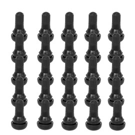 BLACKHORSE-RACING 25 Pack TR412 Rubber Tire Snap-in Short Valve Stem ATV Lawn Mower Garden Tractor Plug Stem for Tubeless 0.453” 11.5mm Rim Holes on Standard Vehicle Tires