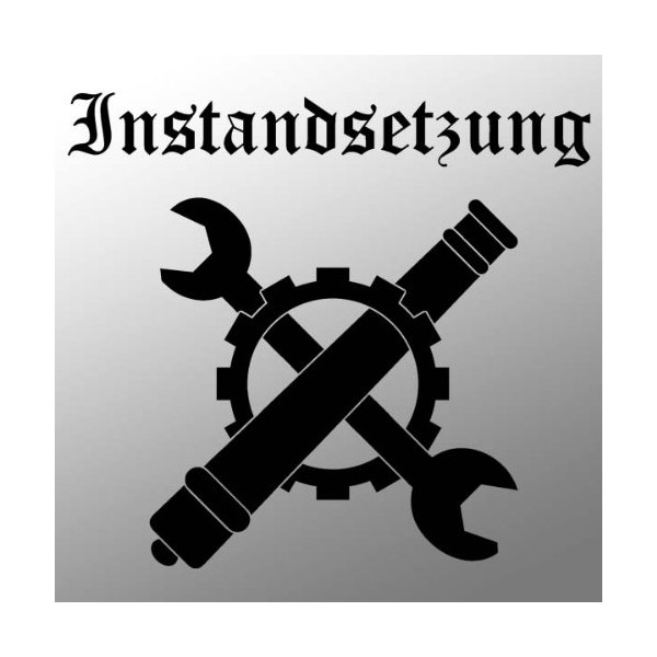 Sticker #A009 Restoration Federal Armed Forces Spanner Logo Black 18