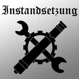 Sticker #A009 Restoration Federal Armed Forces Spanner Logo Black 18 x 16 cm