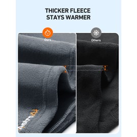 AstroAI Balaclava Ski Mask Winter Fleece Thermal Face Mask Cover for Men Women Warmer Windproof Breathable, Cold Weather Gear for Skiing, Outdoor Gear, Riding Motorcycle & Snowboarding, Gray-L