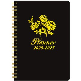 2025-2027 Monthly Planner Spiral Bound 3 Year Calendar Monthly Planner Jan. 2025 - Dec. 2027 Calendar Planner 8.5 x 5.9", 36 Monthly Planner Gifts, Black