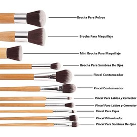 Brochas de Maquillaje Profesional Gran Aplicación, Juego de Brochas Profesionales Kabuki Sintéticos Maquillaje Premium Sintético Brochas Maquillaje de Sombra para Ojos