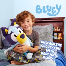 Bluey Plush Toys, Extra Large 18” Cuddle Toy for Kids, Ultra-Soft Deluxe Material Big Plushies Perfect for Show Time, Story Time & Giant Hugs