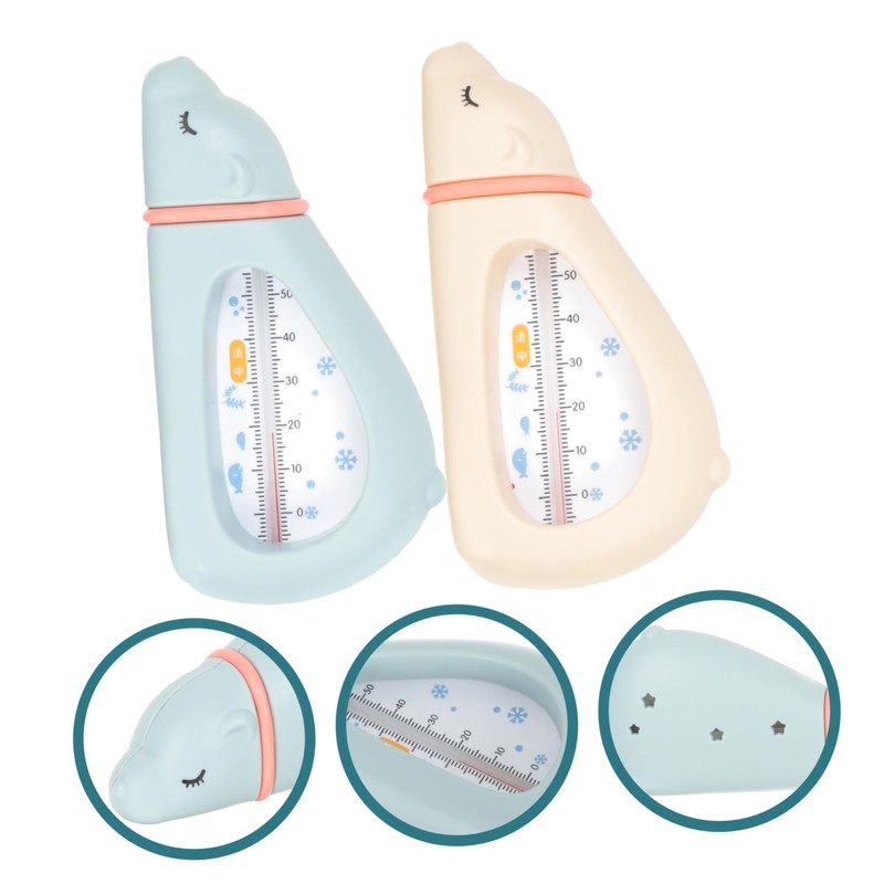 BIUDECO 2pcs Water Thermometers Cute Cartoon Design for Bathing Temperature