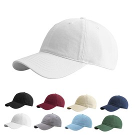 Etyepoh Baseball Cap for Men Women Vintage Washed Hats Unconstructed Adjustable Unisex (02-White)