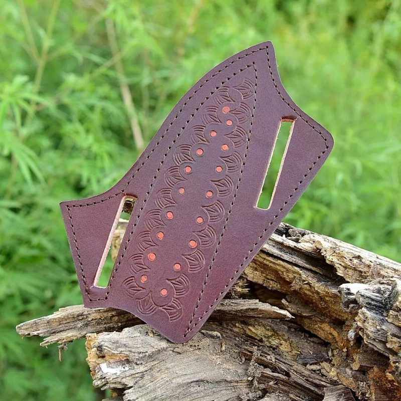 Leather Sheath Handmade Leather Folding Fixed Blade Knife Sheath Belt
