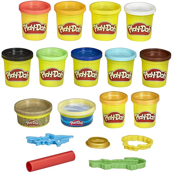 Play-Doh Pirate Theme 13-Pack of Non-Toxic Modeling Compound for Kids 3 Years and Up with 3 Cutter Shapes, Coin Mold, and Roller Tool ()
