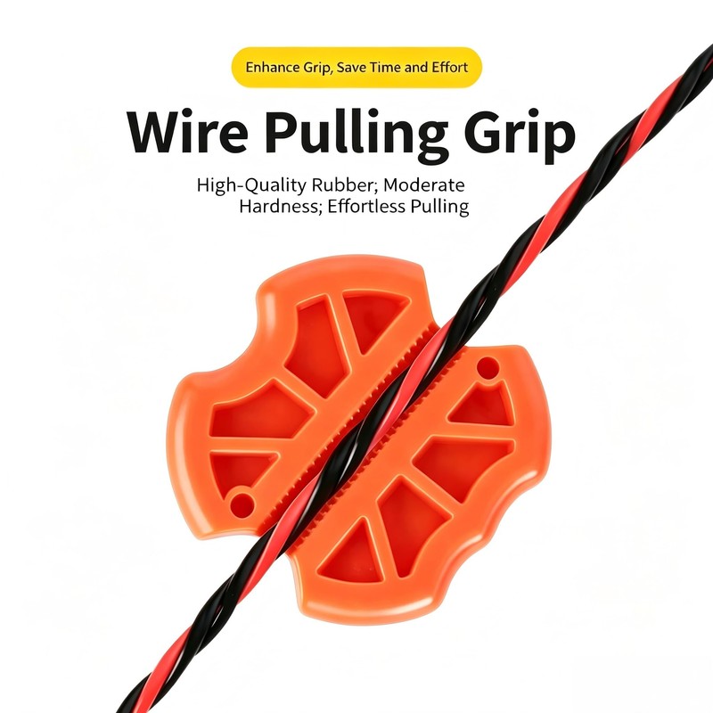 2 Pack Silicone Wire Pulling Mitt, Non-Slip Cable Pull Grip