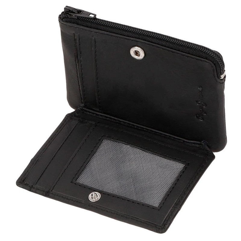 Pepe Jeans Staple Cowhide Leather Wallets and Wallets Black Brown