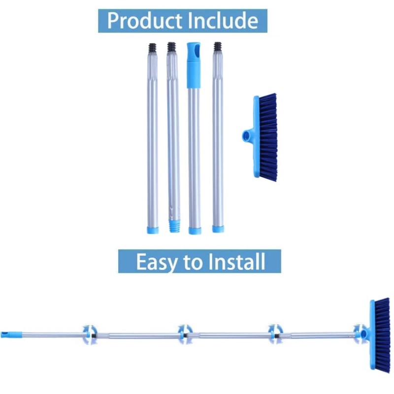 YONILL Deck Brush with Long Handle - Floor Scrub Brushes