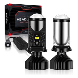 Focos Led H4/9003/hb2 Lupa Alta Y Baja Auto Mini Proyector