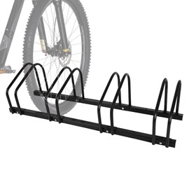 iCool Bikes Floor Bike Stand for 4 Bike, Bike Parking Rack Garage Bike Storage Indoor/Outdoor Stand, Max. Tire Width 2.15"