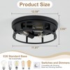 XPEHK Farmhouse Flush Mount Ceiling Lights,3-Light Black Hallway Light Fixtures,Rustic