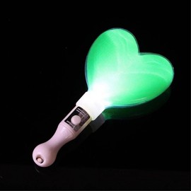 Green Glow-in-the-Dark Heart Wand for Home Parties Cheering Supplies