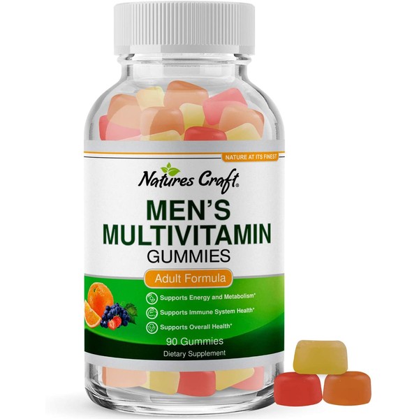 Adult Chewable Multivitamin for Men Gummies - Mens Multivitamin Gummies for Adults and Natural Multivitamin Immune Support Gummies - Adult Multivitamin Gummy for Men with Energy Vitamins for Men