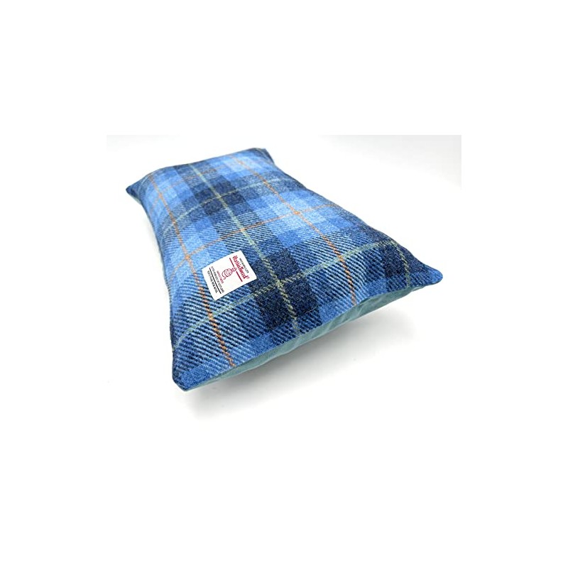 Harris Tweed Rectangular Cushion Cover With Velvet Back Made In