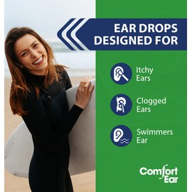 Westone Comfort Ear Natural Ear Drops for Itchy Ears, Ear Ache Drops Adults & Kids | Earwax Aid for Dry Ears | Personal Comfort for Hearing Aid, Swimmers, and Ear Itch Relief for Humans | Pack of 2