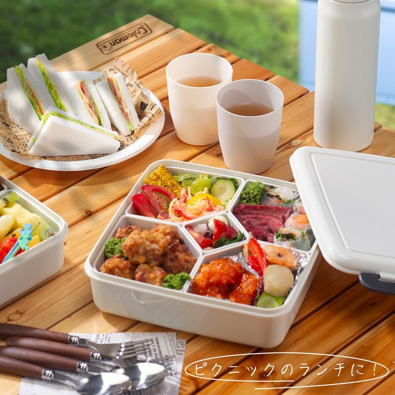 Inomata 1074 Lockable Lunch Box (with tentres), Made in Japan