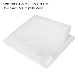 uxcell 100 Mesh Paint Nylon Mesh Filter 118"x50" Woven Net Sheet Mesh Filter Cloth for Paint, Home Brewing Mesh Fabric