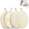 Esponja de baño natural 4 piezas exfoliante corporal de fibra